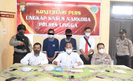 Satresnarkoba Polres Lingga Ungkap Tindak Pidana Narkotika, Dua Pelaku Ditangkap