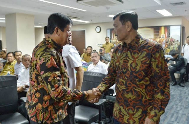 Plt Isdianto Bersama Bupati dan Wali Kota se-Kepri Temui Menko Luhut B Panjaitan