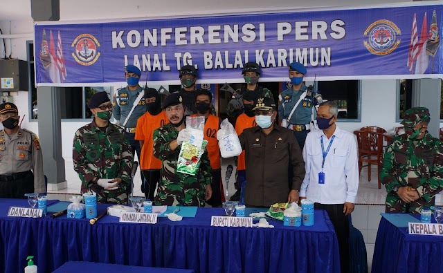 Tim F1QR Lanal TBK Berhasil Gagalkan Penyeludupan Narkotika di Laut Karimun