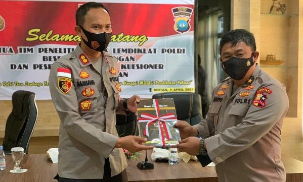 Kumpulkan Data Pencegahan Korupsi, Tim Supervisi dan Penelitian STIK Lemdiklat Polri Kunjungi ke Polres Bintan